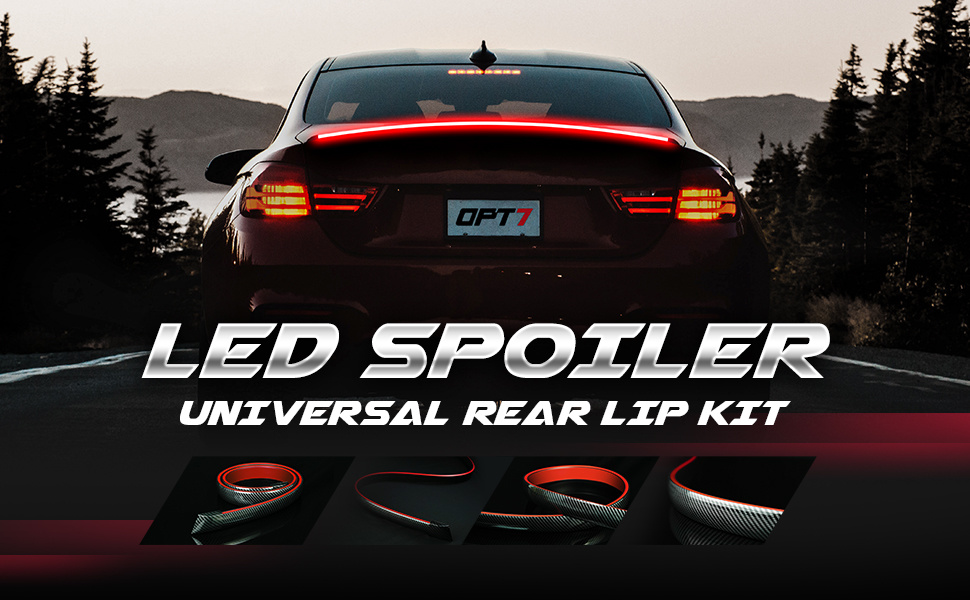 Rear Spoiler Lip [Carbon Fiber + LED)