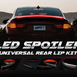 LED Carbon Rear Ducktail Spoiler Light Car Roof Wing Lip Trunk Spoiler Lighting